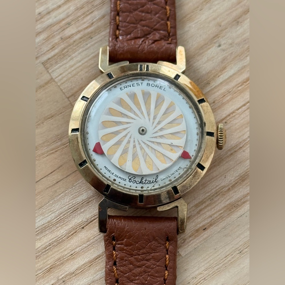 Ernest Borel Kaleidoscope Stunning Mechanical Watch Rare White Dial New Strap - Picture 6 of 17